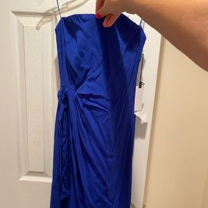 Astr Blue Josefina Strapless Dress